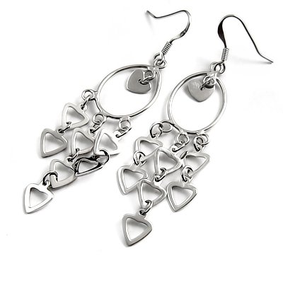 24683-sterling silver platium plated earring