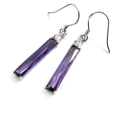 24686-sterling silver platium plated with rhinestoe earring