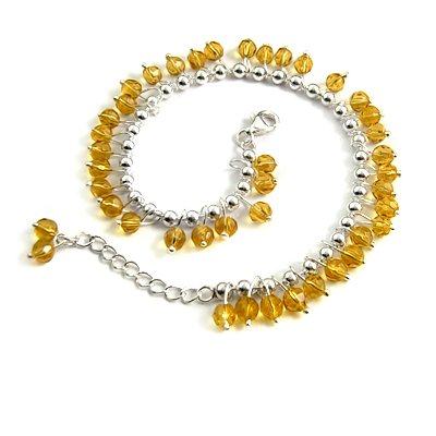 24697- sterling silver with crystal necklace