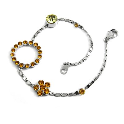 24698- sterling silver with rhinestoe bracelet