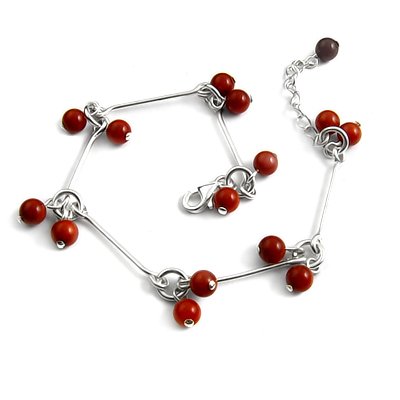 24700-sterling silver with agate bracelet