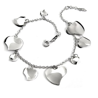 24709-sterling silver platium plated bracelet