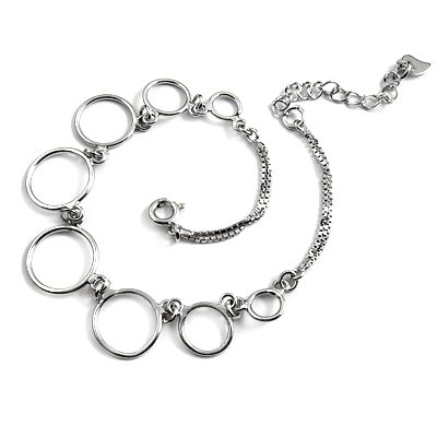 24710- sterling silver platium plated bracelet