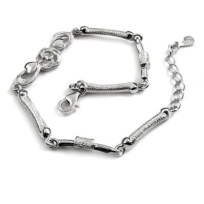 24716-sterling silver platium plated bracelet