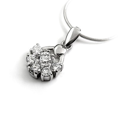 24719- Sterling silver with rhinestoe pendant
