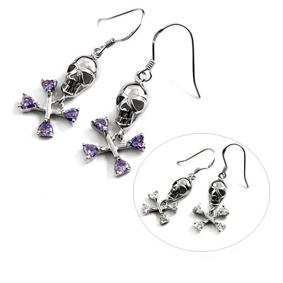 24724- Sterling silver with rhinestoe earring