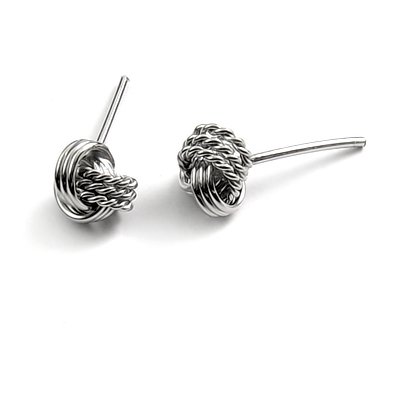 24731- sterling silver platium plated earring