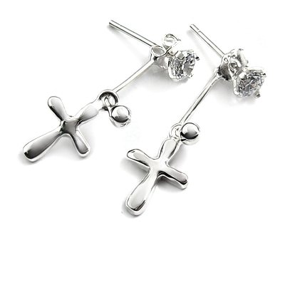 24733-sterling silver with rhinestoe earring