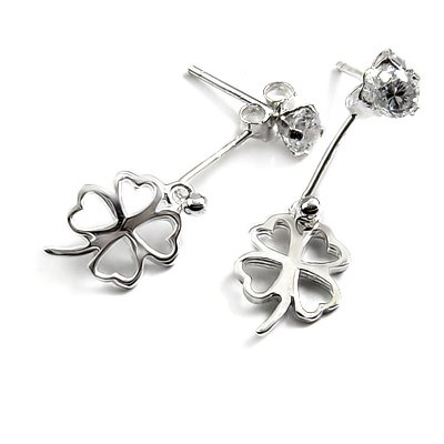 24734-sterling silver with rhinestoe earring