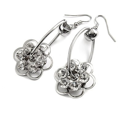 24738- alloy with rhinestoe earring