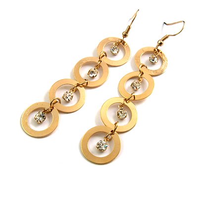 24765-alloy with rhinestoe earring