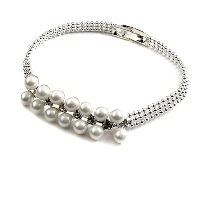 24787-alloy with artificail gemstone bracelet