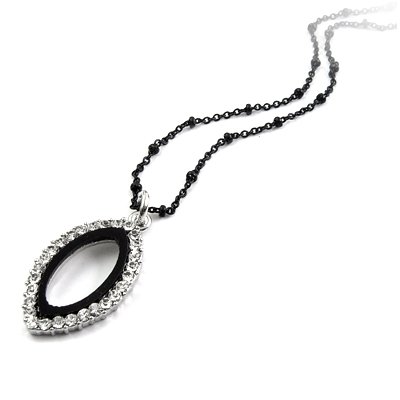 25195-alloy with stone necklace