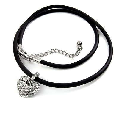 25197-alloy with stone necklace