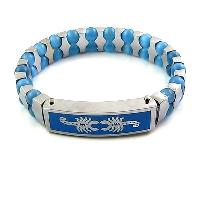 25249-Stainless Steel with gemstone bangel