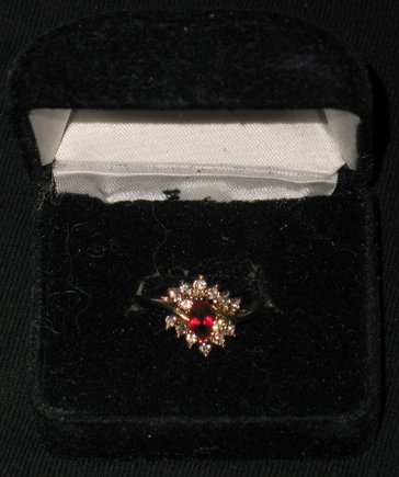 Ruby encrusted with Diamonds Gold Ring