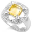 Sterling Silver Ladies Ring w/Natural Citrine Stone