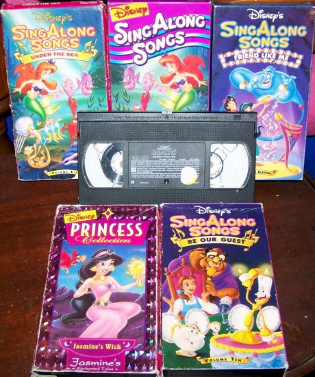 Lot of 6 Disney Sing-Along Songs/Under the Sea/Princess