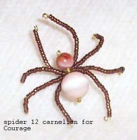 Carnelian Gemstone 4 Courage Law of Attraction Spider