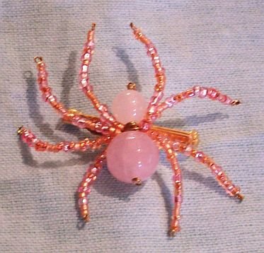 Law of Attraction Rose Quartz Spider Love Kindness