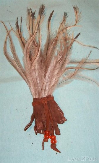Natural Healing Reiki Energy Emu Smudge Fan Feminine