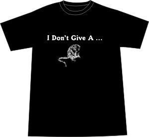 I Don't Give a Rat's Ass T-shirt - Black XL