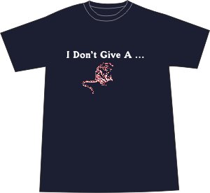 I Don't Give a Rat's Ass T-shirt - Navy 2XL