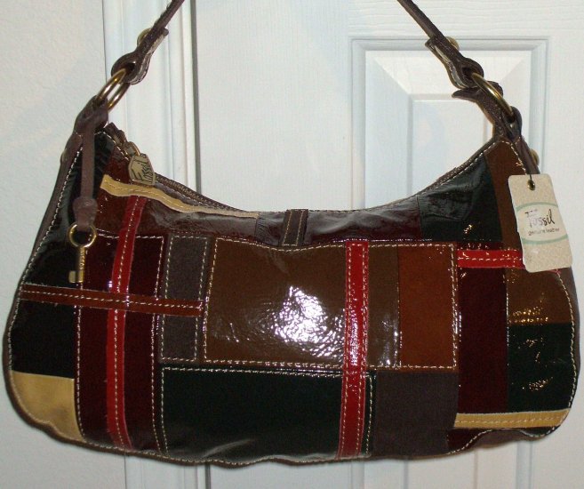 NWT *NWT FOSSIL PATCHWORK LEATHER HANDBAG/PURSE*SR $178*