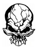 Skull Vinyl Auto Car Truck Window Decal Sticker #sku-001