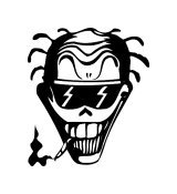 Skull Vinyl Auto Car Truck Window Decal Sticker #sku-003