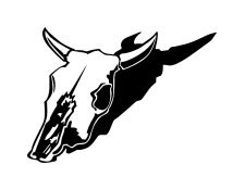 Desert Cattle Skull Vinyl Auto Car Truck Window Decal Sticker #sku-016
