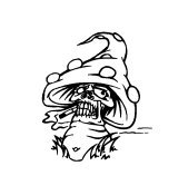Fantasy Mushroom Skull Vinyl Auto Car Truck Window Decal Sticker #sku-017