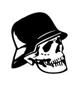Nazi Soldier Skull Vinyl Auto Car Truck Window Decal Sticker #sku-020