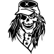 Confederate Soldier Ghost Skull Window Decal sku-031
