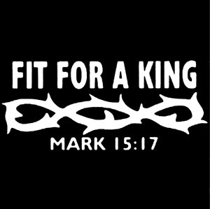 Christian Decals : Mark 15:17 - Jesus Crown of Thorns - Vinyl Graphic Sticker jesus003