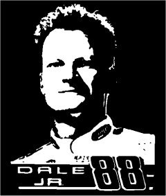 6" Dale Earnhardt Jr 88 Vinyl Portrait Window Decal