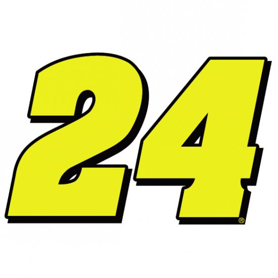 8" Jeff Gordon Number 24 Vinyl Window Decal Sticker