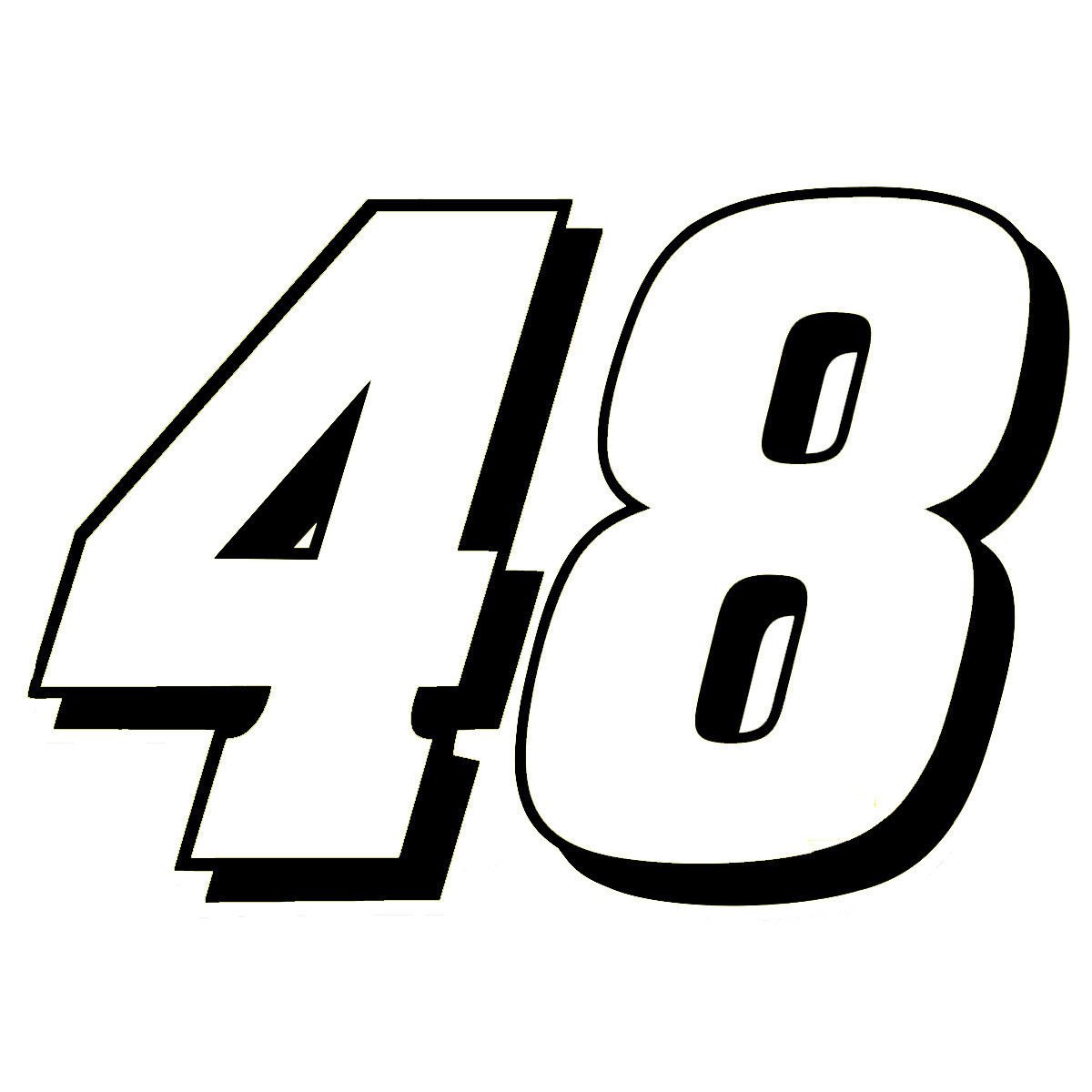 8" Jimmie Johnson 48 Window Decal Sticker 48jj-2c8