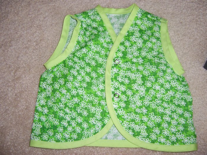 Baby Tankies Green Flowers