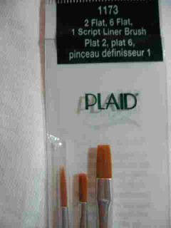 Donna Dewberry One Stroke 1173 Brush Set Plaid 3 Brushes