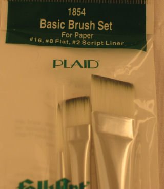 Donna Dewberry One Stroke 1854 3 Piece Brush Set for Paper New