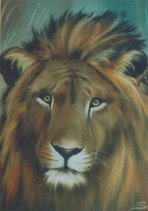Bob Ross LION How-to Paint Pattern Packet Bonus Booklet