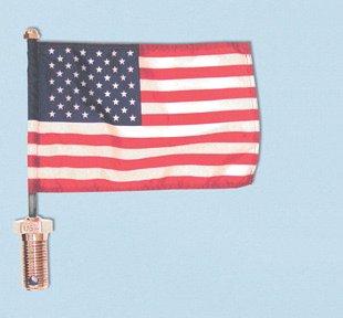 Motorcycle American flag bracket and flag THE Flag Company