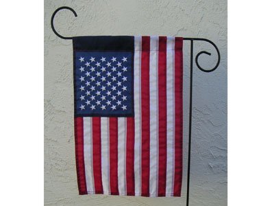 American flag nylon US Garden flag 12 x 18" Sewn July 4th flag