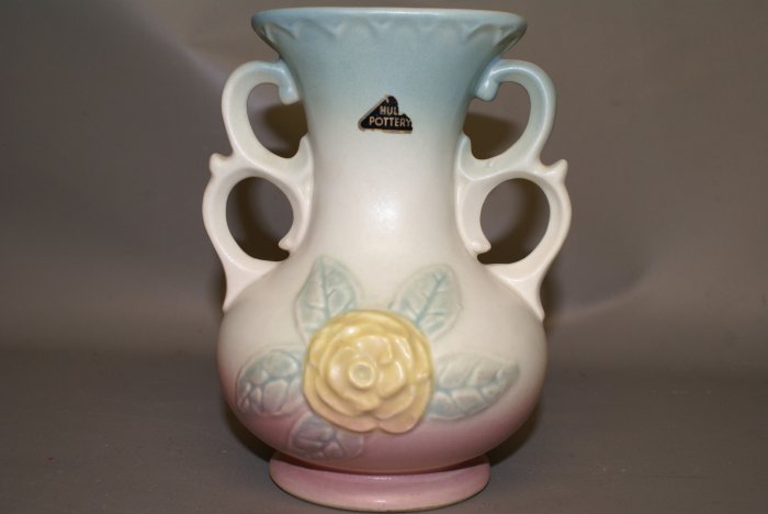 Hull Art Pottery 6.5" Vase WITH STICKER!