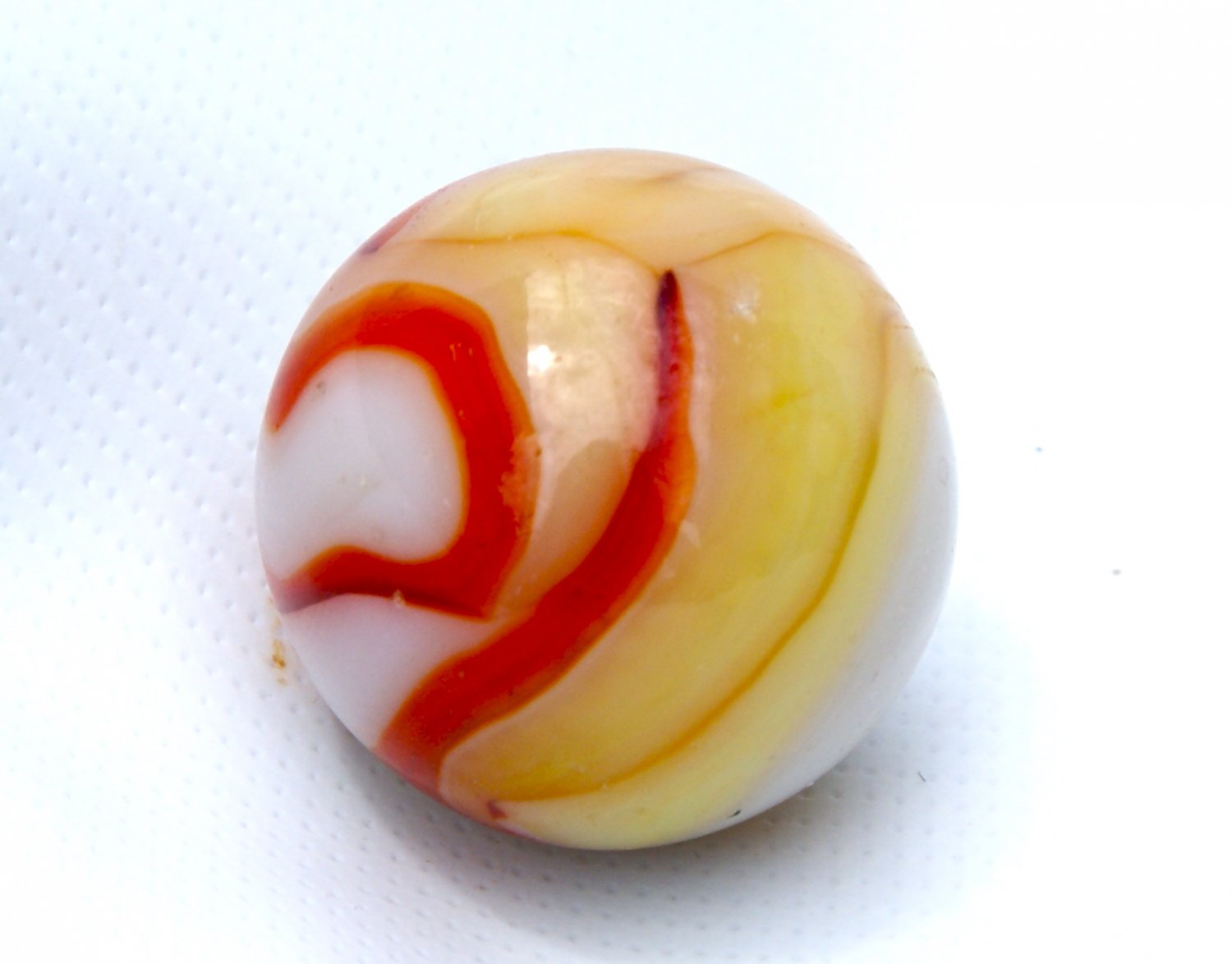 Vintage 1" Akro Agate Oxblood Shooter Marble