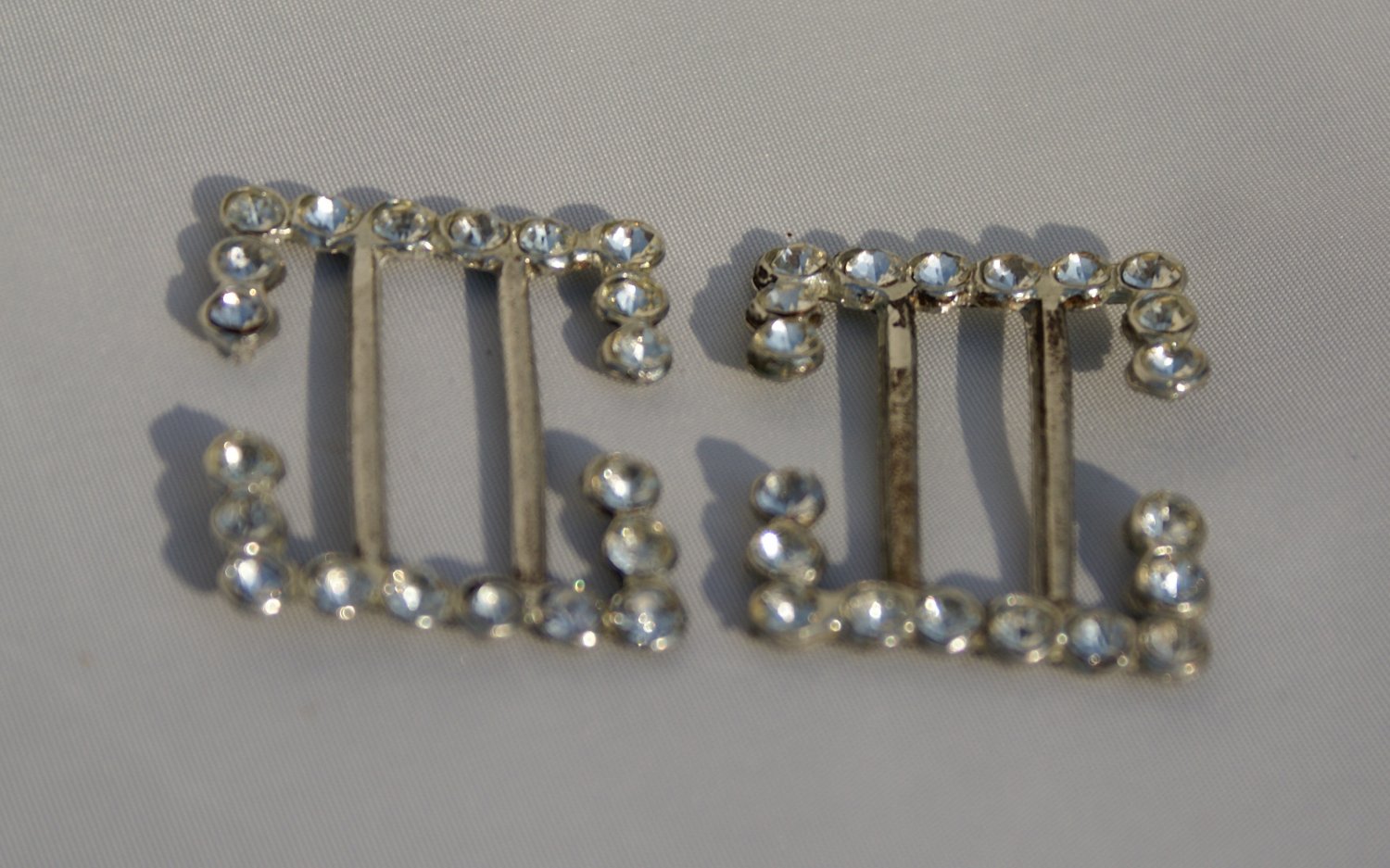 Vintage Rhinestone Shoe Clips c1920