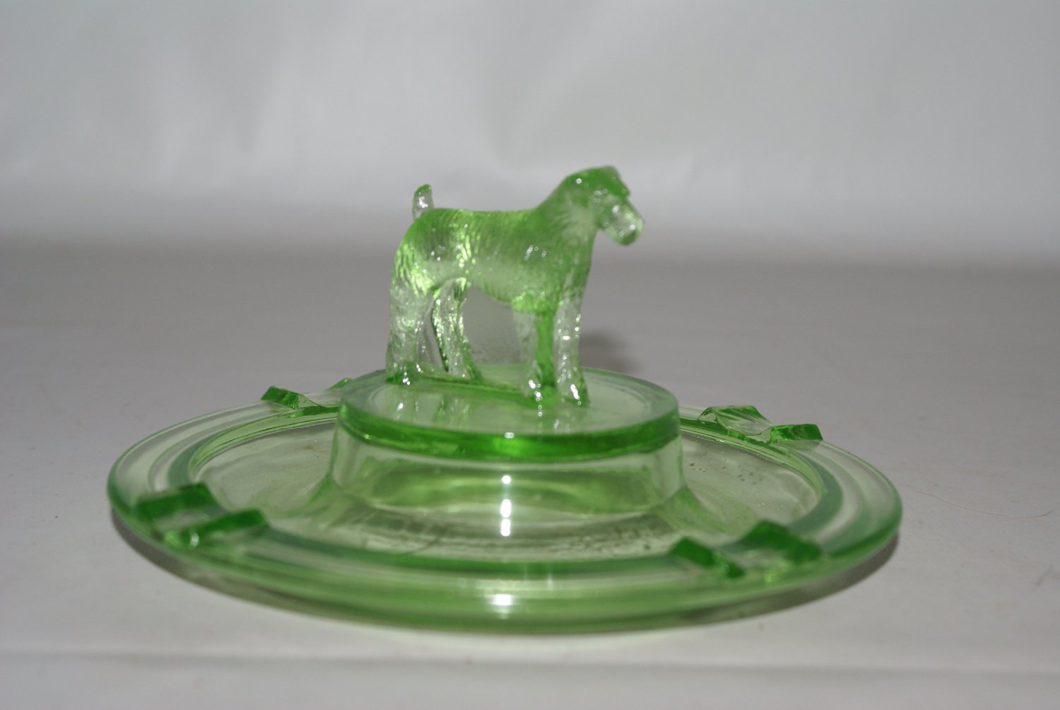 Greenburg Glass Irish Terrier Ashtray