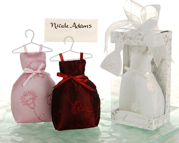 "Oh Couture!" Scented Gown Sachet and Placecard Holder (Set of 4)