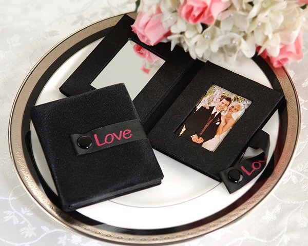 "Reflections of Love" - Compact Velveteen Mirror & Photo Frame